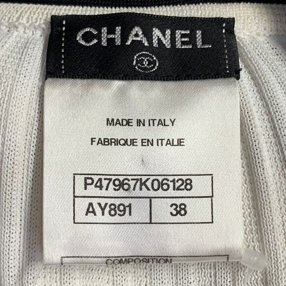 Cream Black Viscose Blend Ribbed Contrast Trim Drop Waist Bow Cocktail Dress - Picture 6 of 7